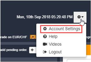 account settings