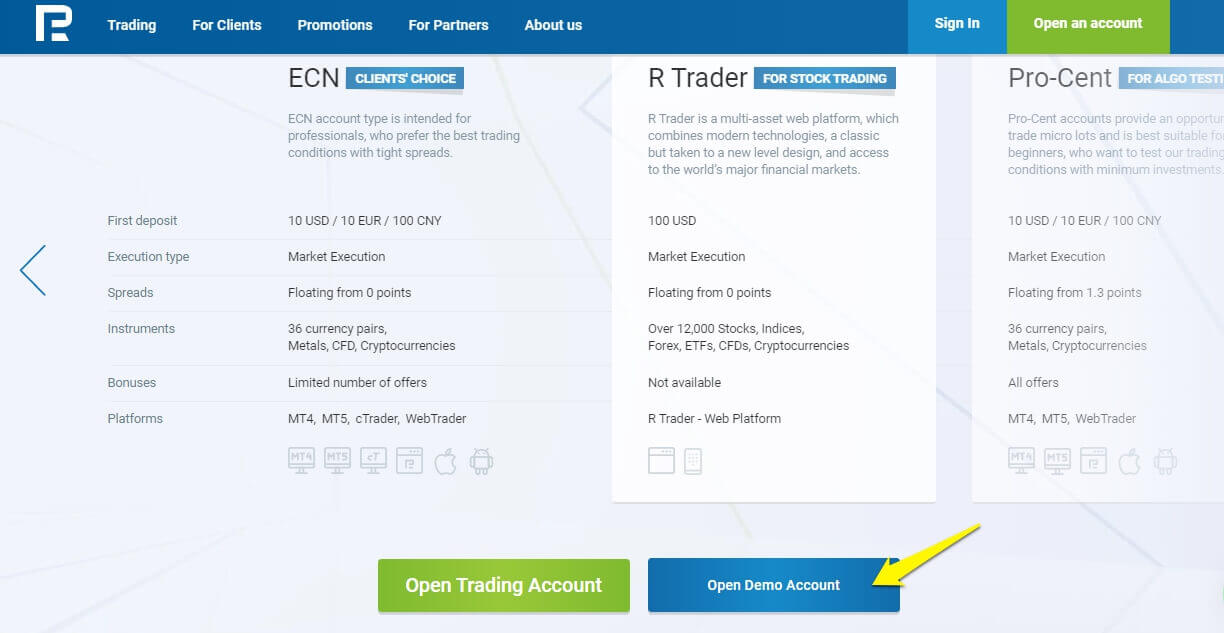 roboforex account opening guide 8